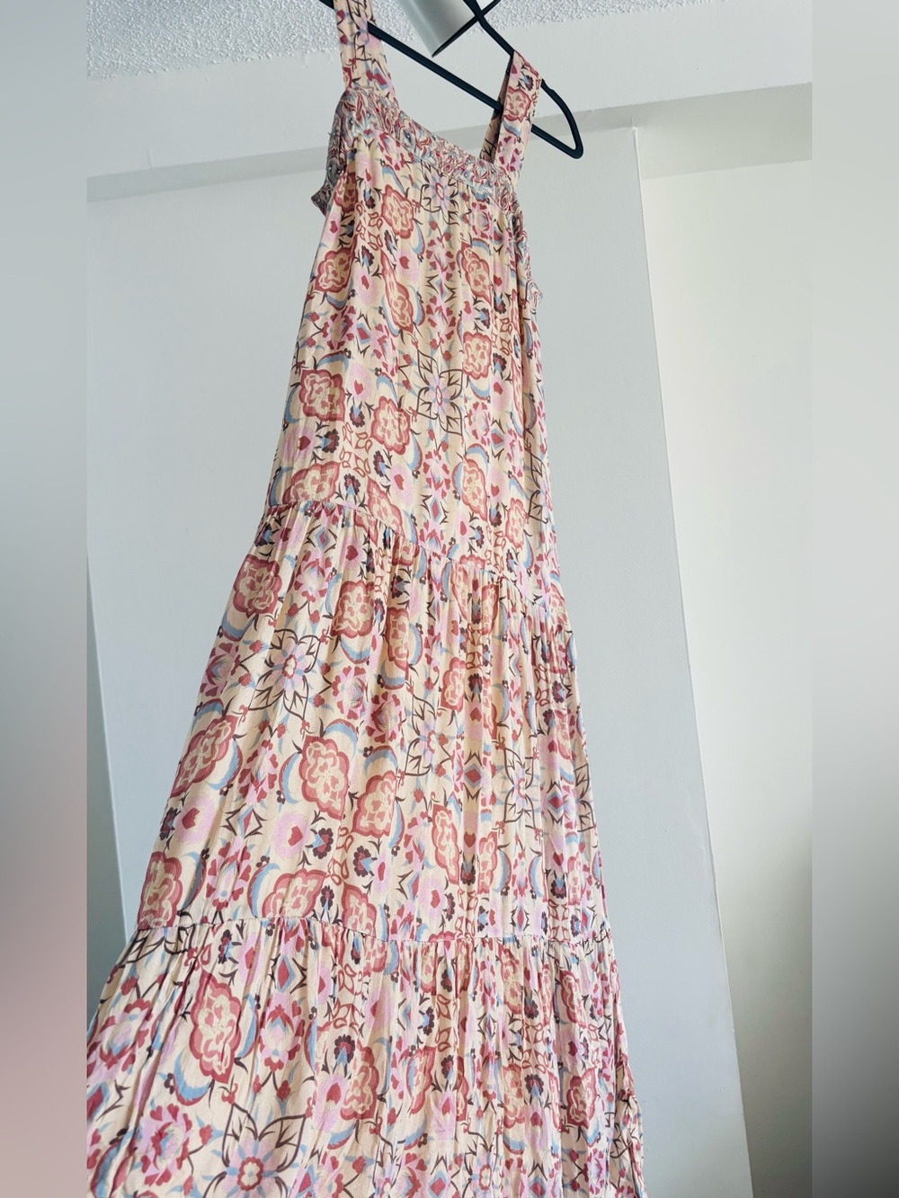 NKN Nekane Beaded Tiered Maxi Dress Boho Size Small